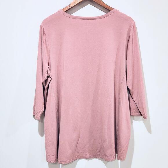 J Jill Womens Purple Luxe Supima A Line Tunic Size 1X Minimalist Loungewear - Picture 4 of 10